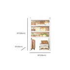 White Simplistic Wire Shelf with Alterable Shelf, Standing for Pantry