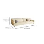 White Standard Sofa/Single Sofa with Armrest and 3 Pillows/1 Pillow