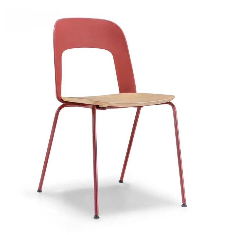 Casual Sandy Side Chair with Ventilated Back, Non-foldable Metal Frame, 1 Piece for Tile Flooring
