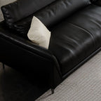 Drawing Room Standard Sofa in Pu Leather/Flannel with Blush/Mocha/Amber Color and Armrest