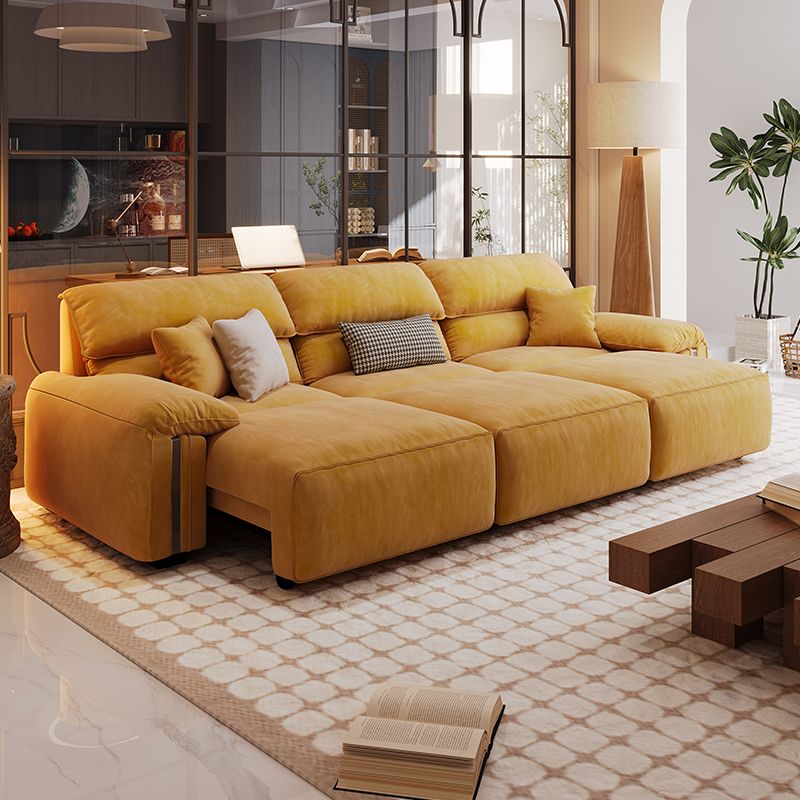 Water Resistant Midnight Black/Ivory/Ecru Solid Color Standard Sofa with 4 Pillows for Seats 2 in a Modern Simple Style