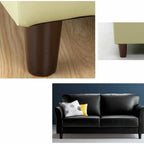 Art Deco Faux Leather Flared Arm Loveseat with Cushions for Living Room