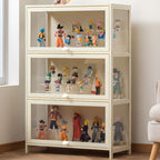 Bambusa Flooring Curio Cabinet with Stockroom, 4 Cabinets/3 Cabinets/2 Cabinets, 4 Shelves/3 Shelves/2 Shelves, 4 Doors/3 Doors/2 Doors