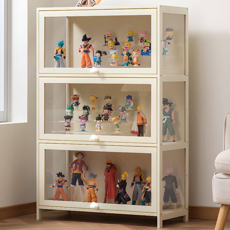 Bambusa Flooring Curio Cabinet with Stockroom, 4 Cabinets/3 Cabinets/2 Cabinets, 4 Shelves/3 Shelves/2 Shelves, 4 Doors/3 Doors/2 Doors