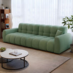 Drawing Room Standard Sofa in Sage Flannel with Armrest and 1 Pillow