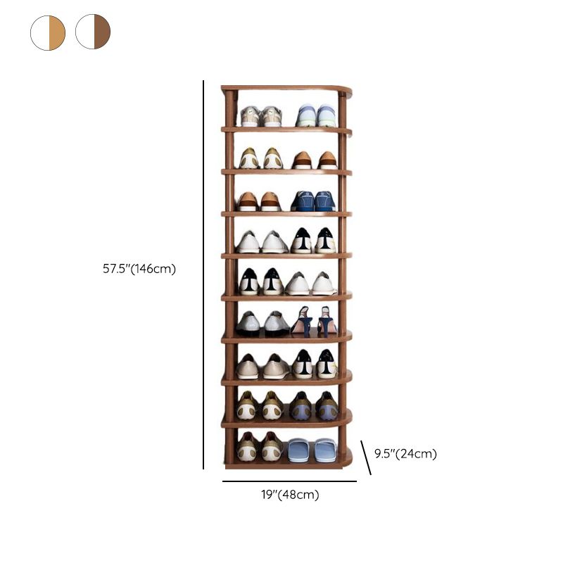 Modern Engineered Wood Shoe Shelf with 6 Tiers and Shelf