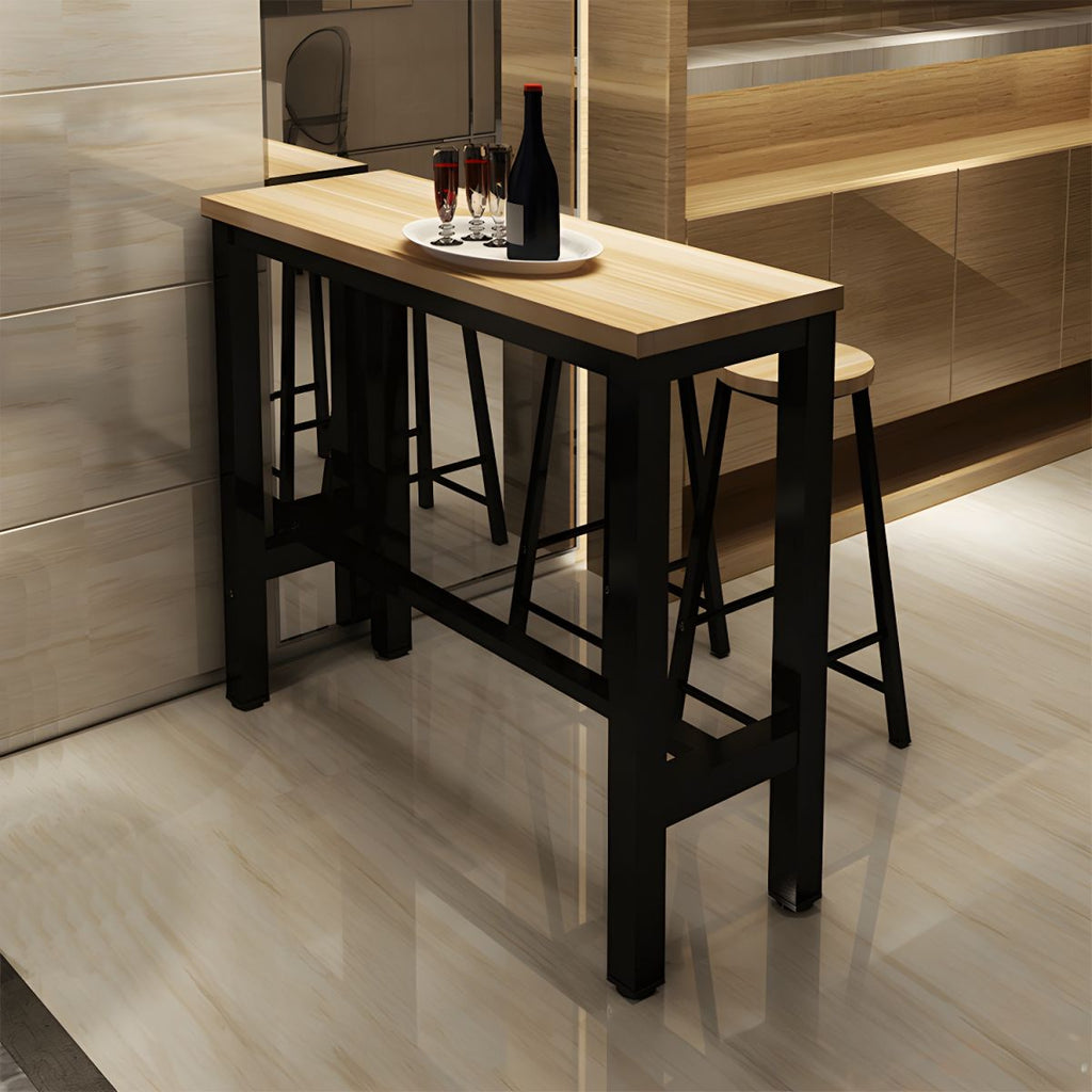 Sleek Modern Armless Bar Stool Set with Footrest - Stylish Seating for Your Home Bar
