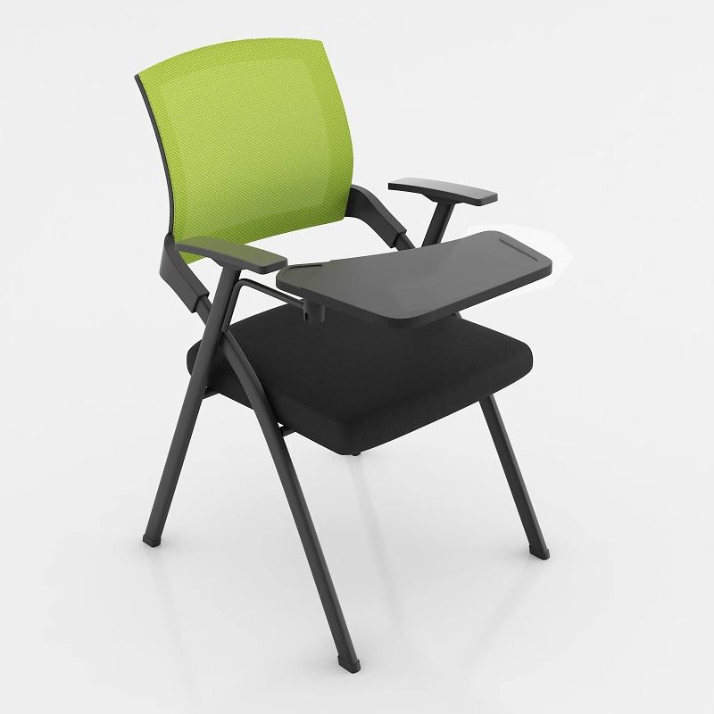Simple Midnight Black Upholstered Ergonomic Office Chairs with Armrest