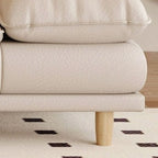 Drawing Room Standard Sofa in Off-White with 3 Pillows
