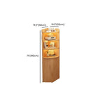 Nook Detached Accent Cabinet with Damp-proof Closet, 4 Exterior Shelves, Grip Bars, and Chalk Top