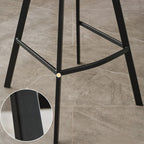 Casual Rawhide Bar Stools in White/Jade Green/Amber Color with Back, Rectangle Seat, and Leg Rest