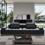 Tear Resistant Standard Sofa in Black with Arm