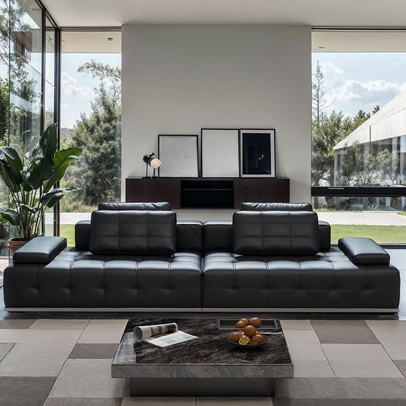 Tear Resistant Standard Sofa in Black with Arm