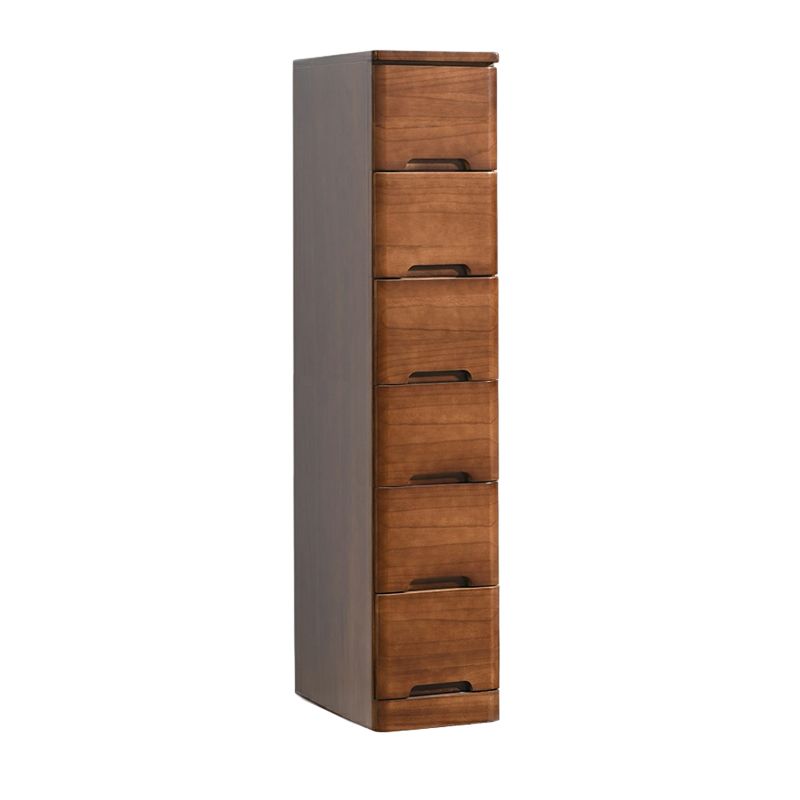 Scandinavian Wooden Lingerie Chest with 6 Drawers for Tall and Narrow Dressing Spaces