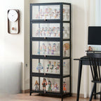 Bambusa Flooring Curio Cabinet with Stockroom, 4 Cabinets/3 Cabinets/2 Cabinets, 4 Shelves/3 Shelves/2 Shelves, 4 Doors/3 Doors/2 Doors