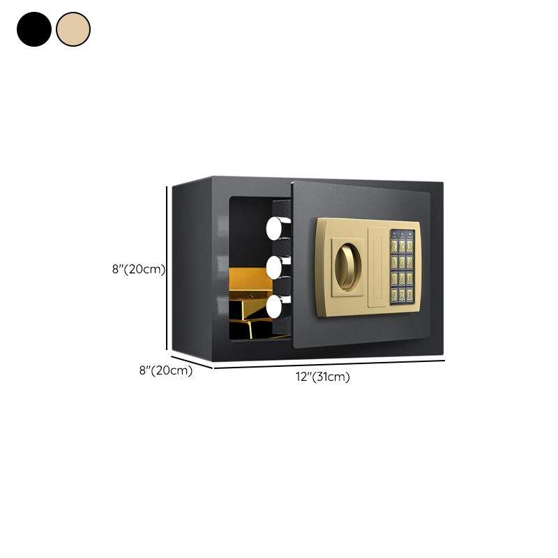 Steel Security Safe with Battery, Pry Resistant, Lockable with Keys and Shelves