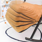Art Deco Upholstered Rocking Chair with Scratch-defiant Track Arm