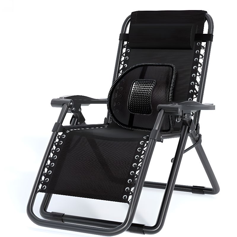 Art Deco Sepia/Midnight Black Solid Color Recliner with Alloy Non Rocking Base and Locking Back Angle, Lumbar Support Included/Not Included