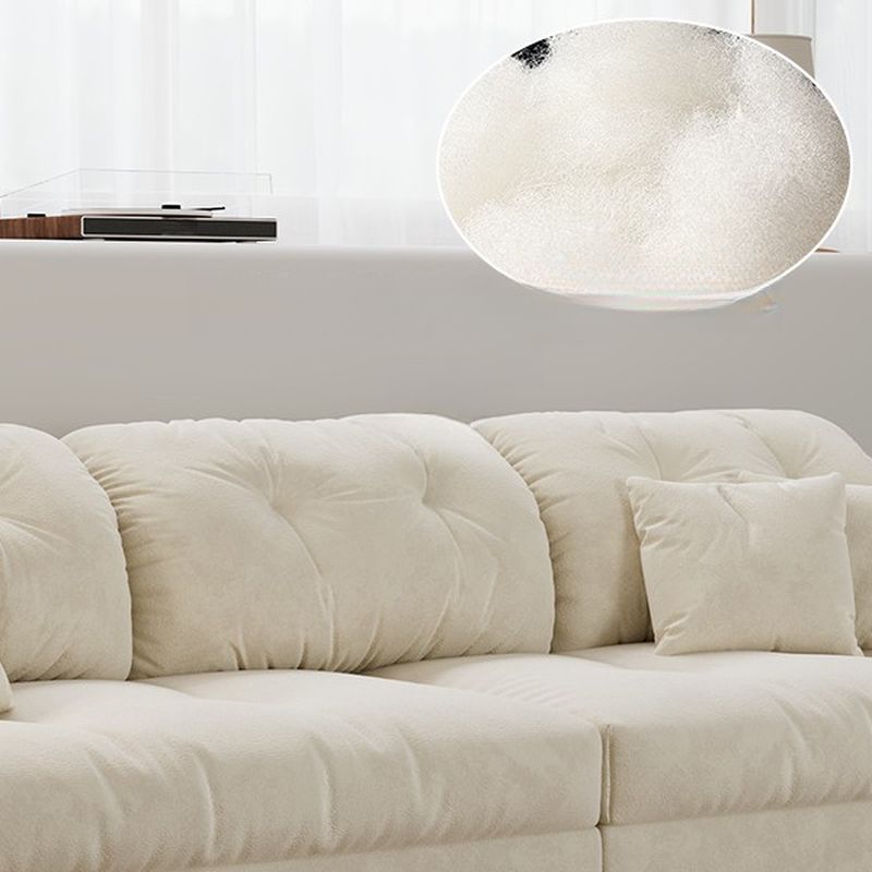Drawing Room Standard Sofa in Midnight Black/Light Gray/Off-White with Armrest and 3 Pillows