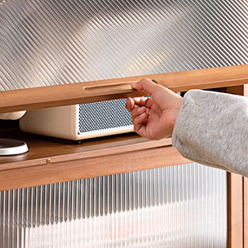 Sepia Vertical Organizing Shelf with 5-Cabinet and 5-Shelf Closed Back