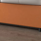 Trendy Panel Headboard in Natural Wood with No Distressing, Rectangle Shape for Full/Queen Bed, Featuring Sponge Upholstery and Standard Height