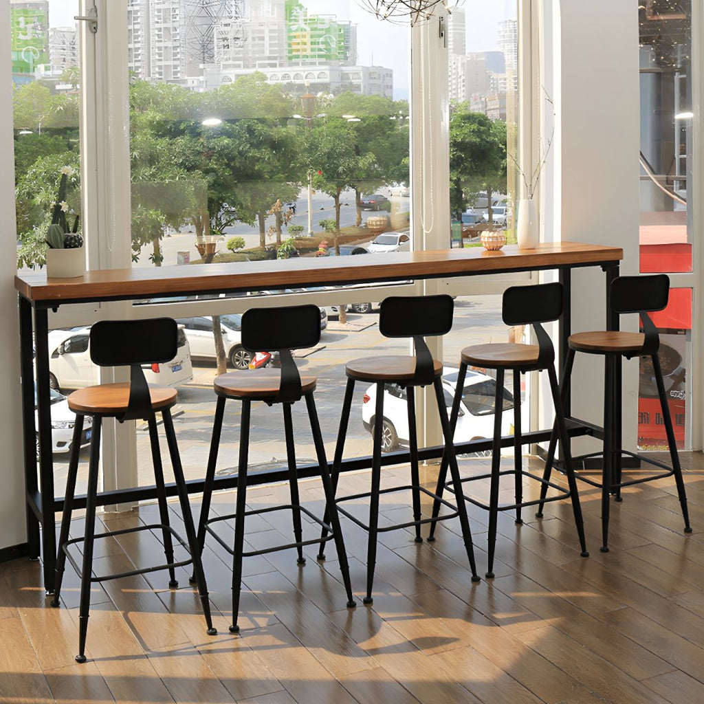 Contemporary Solid Wood Pub Set 1/6 Pieces Rectangle Bar Height Bar Set