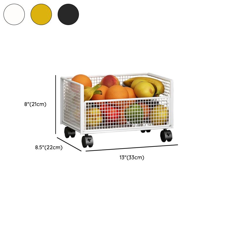 Portable Center with Metal Countertop, Basket, and 3/2 Baskets