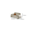 Contemporary Modern Solid Color Stain Resistant Standard/Single Sofa in Off-White, Seats 3/6/5 with 3/1 Pillows