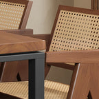 Industrial Rectangle/Square Solid Wood Table with Eased Edges, No Seating, and Assembly Required