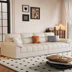 Beige Standard Sofa/Loveseat with Arm and 3 Pillows