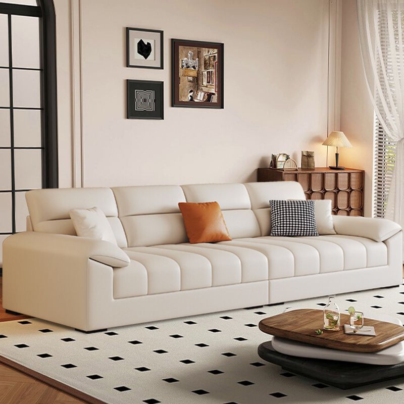Beige Standard Sofa/Loveseat with Arm and 3 Pillows
