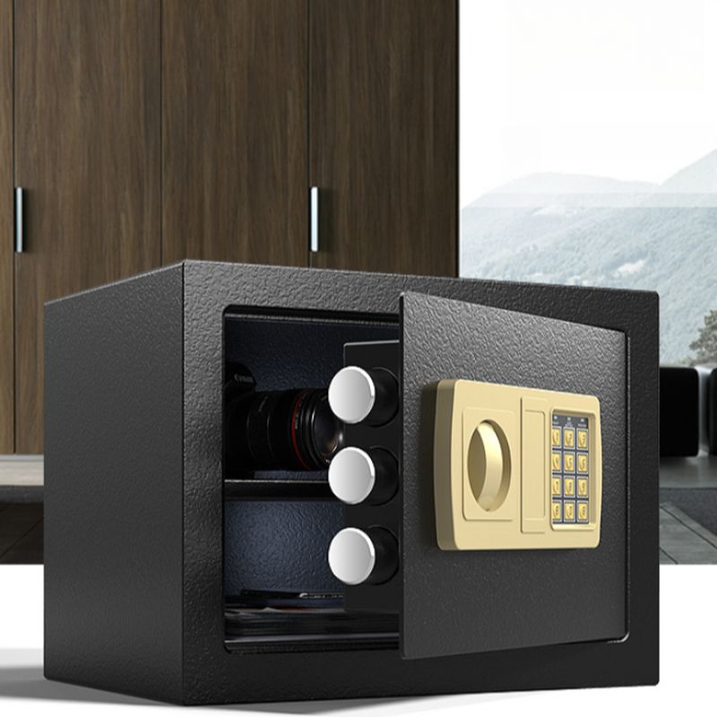 Steel Security Safe with Battery, Pry Resistant, Lockable with Keys