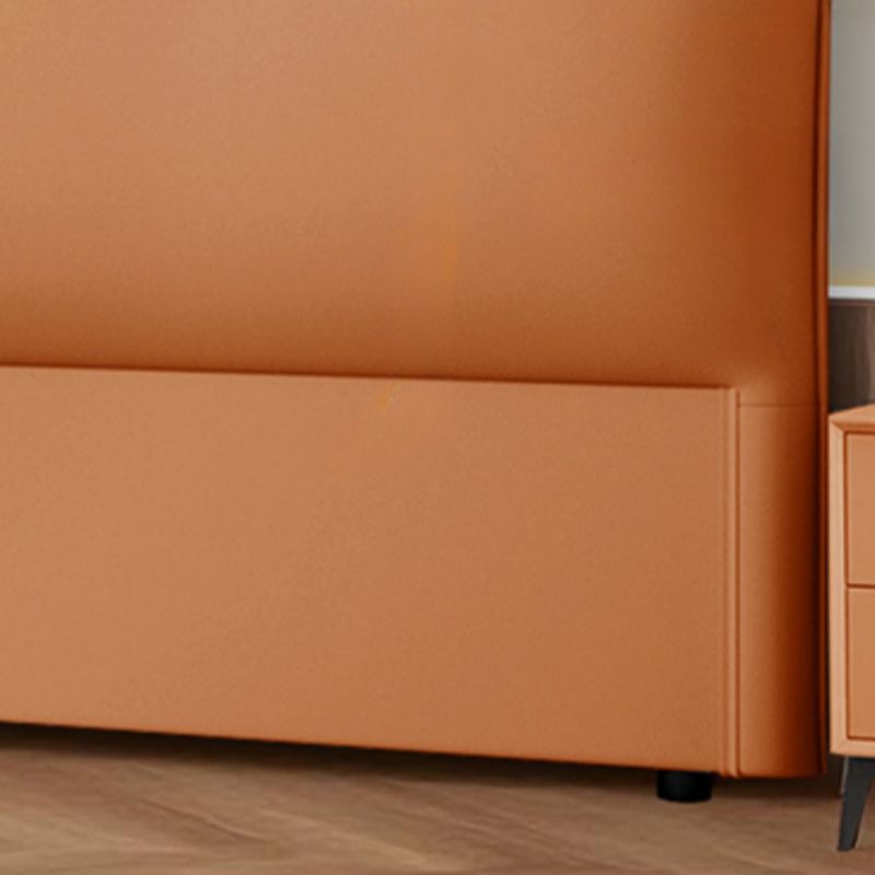Trendy Panel Headboard in Natural Wood with No Distressing, Rectangle Shape for Queen/Full Bed, Featuring Sponge Upholstery and Standard Height
