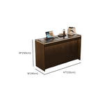 Slate Pub Table with Unmovable Pedestal Base in Smoke Color