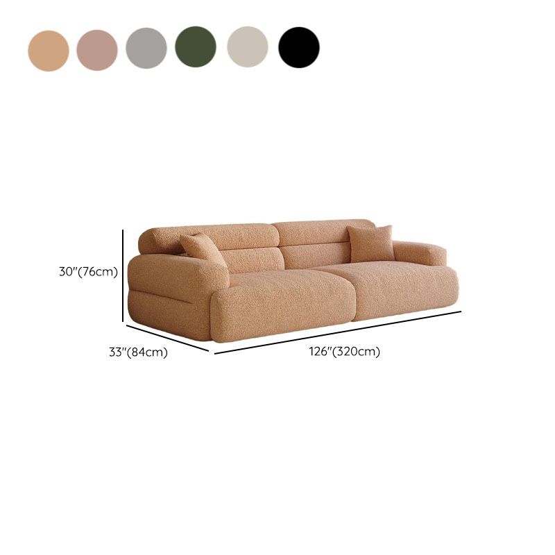 Modish Solid Color Stain Resistant Standard Sofa in Black/Light Gray/Coffee with 2 Pillows, Available in 4-seater/5 Person/3-seater