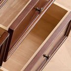 Cocoa Trendy Ash Wood Console Dresser/Semainier with 9/7/6 Drawers, Integrated Cable Management, Horizontal/Vertical