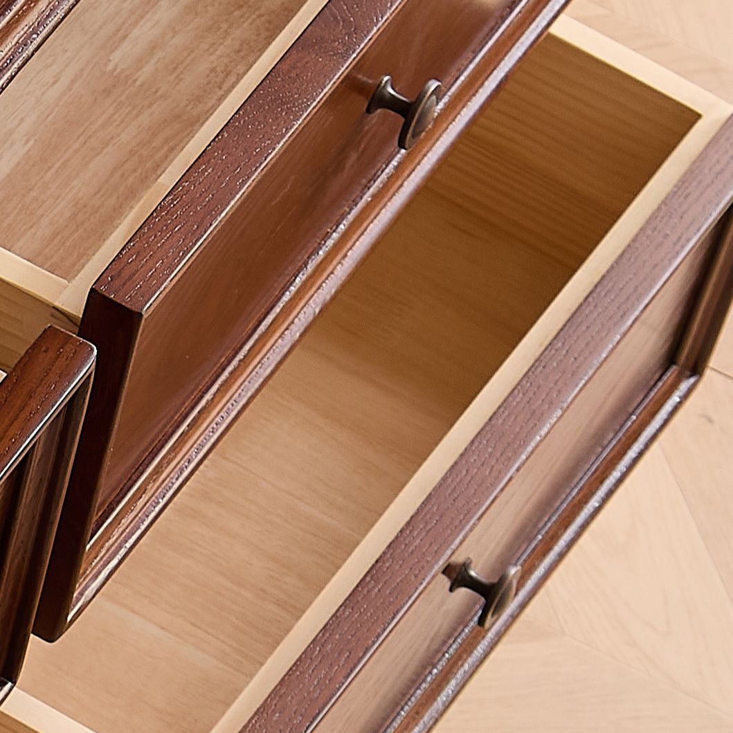 Cocoa Trendy Ash Wood Console Dresser/Semainier with 9/7/6 Drawers, Integrated Cable Management, Horizontal/Vertical