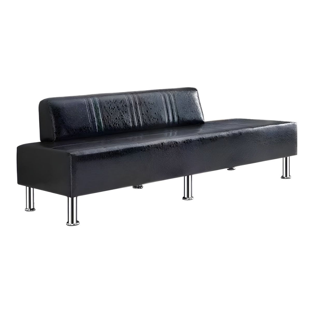 24.4" High Armless Sofa with Tight Back for Apartment Faux Leather