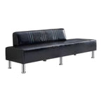 24.4" High Armless Sofa with Tight Back for Apartment Faux Leather
