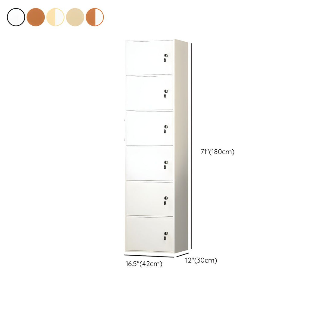 Elegant Locking Wood Filing Cabinet with Shelves & Smooth Casters