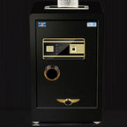 Steel Security Safe with Battery, Pry Resistant, Lockable with Keys and Interior