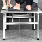 Stainless Steel Trendy Heavy Duty Square Foldable Banquet Table with Scratch-shielded Stainless Alloy Top