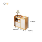 Modern Simple Style Narrow Sideboard with Hutch, 2 Shelves, Engineered Wood Countertop, and 2 Doors
