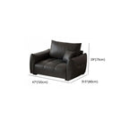 Contemporary Modern Solid Color Stain Resistant Standard Sofa/Loveseat/Single Sofa in Midnight Black with 1-seater/Seats 5/Seats 4 and 2 Pillows