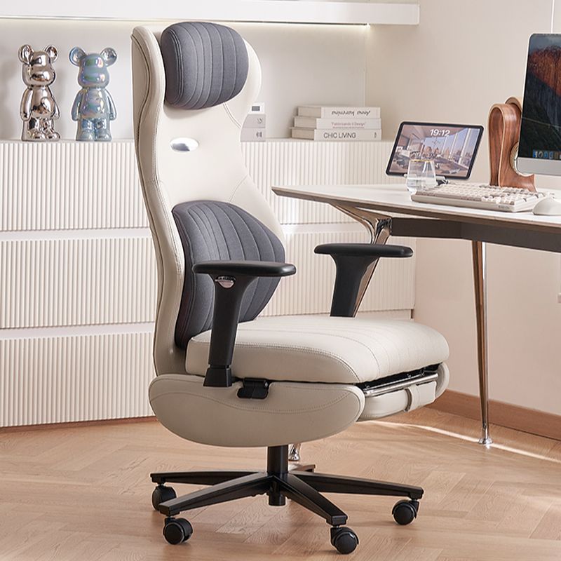 Flexible Height Solid Color Wingbacked Chair with Nylon Frame in Ink, With Lumbar Support, Adjustable Backrest, Glide Movement