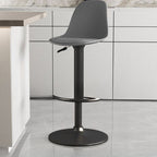 Simple Scarlet/Yellow/Dark Green Rawhide Bucket Bar Stools with Adaptable Height, Rotating Back