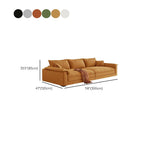Contemporary Modern Solid Color Scratch-durable Sofa in Midnight Black/Gray/Mocha Flannel, Seats 4/5 with 2 Pillows