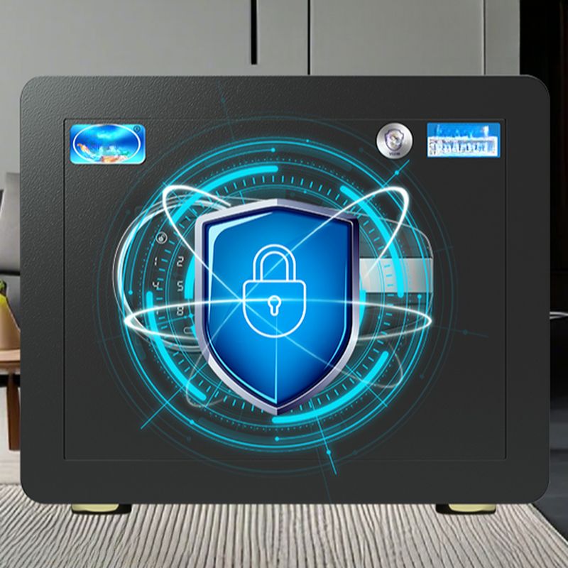 Steel Security Safe with Battery, Pry Resistant, Lockable with Keys, Interior Lining and Shelves
