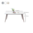 7-Piece Metal Modern Dining Set with Slate Table Top and Upholstered Chairs in Violet Color