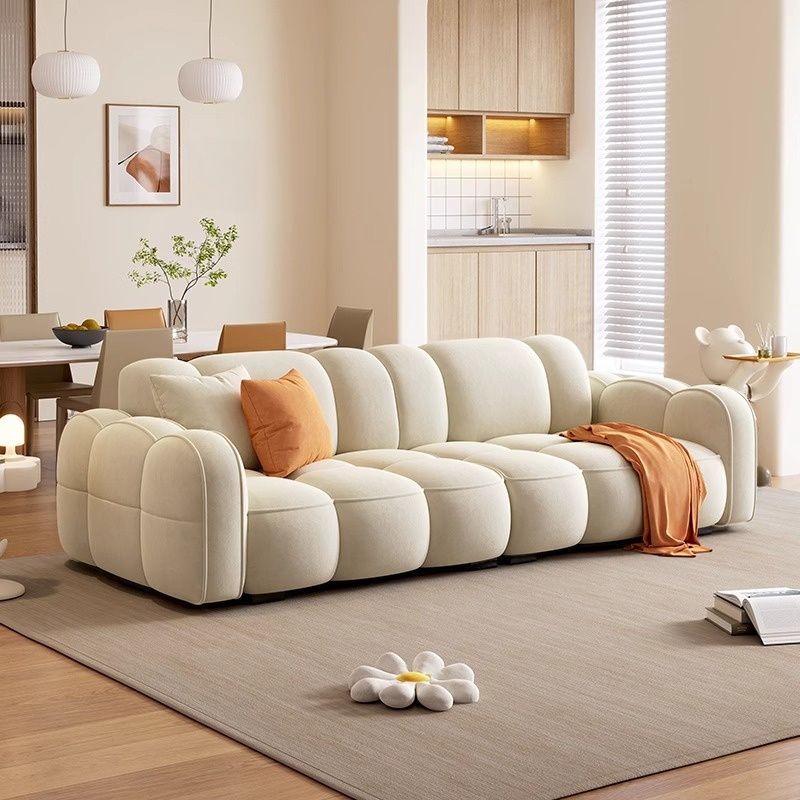 Standard Sofa/Loveseat in Flannel with Rose/Butter Color/Light Green Upholstery and Armrest
